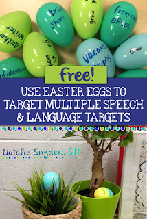 How to use Easter eggs for the majority of your elementary school SLP caseload!