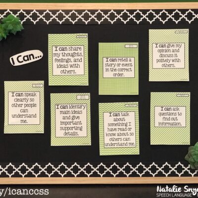 CCSS “I Can” Posters for SLPs