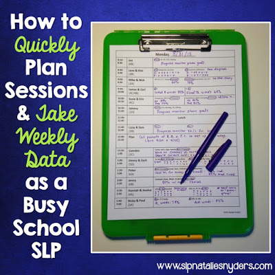 Weekly Data Sheets for SLPs (with a Freebie!)