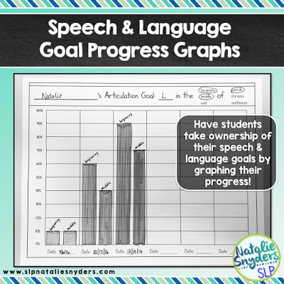 FREE goal progress monitoring graphs for any speech and language goal!