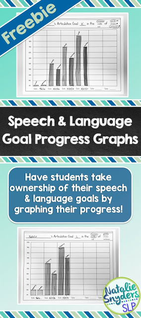 FREE goal progress monitoring graphs for any speech and language goal!