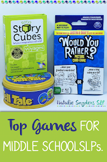 The best speech-language therapy games for middle school SLPs!