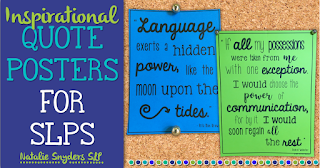 Inspirational Quote Posters for SLPs by Natalie Snyders